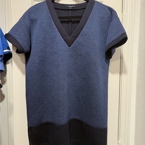 Blue and Black V-Neck Dress Size Medium